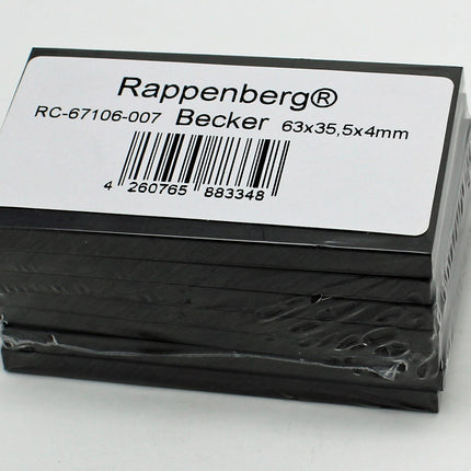 7 Kohleschieber, Drehschieber,  63x35,5x4mm für z.B. Becker Vakuumpumpen DT3.16, DT4.16, T3.16, T4.16, VT3.16, VT4.16