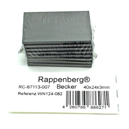 7 Kohleschieber, Drehschieber,  40x24x3mm für z.B. Becker Vakuumpumpen DT3.6 od. VT 3.6