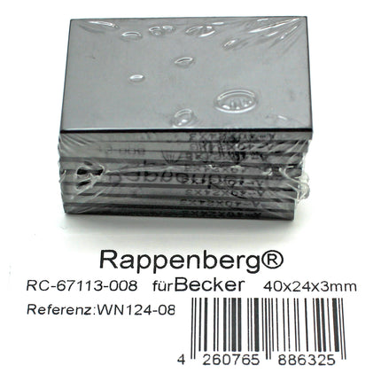 8  Kohleschieber, Drehschieber, 40x24x3mm  für z.B. Becker Vakuumpumpe DT6, VT6, VT3.6/08, DT3.6/08