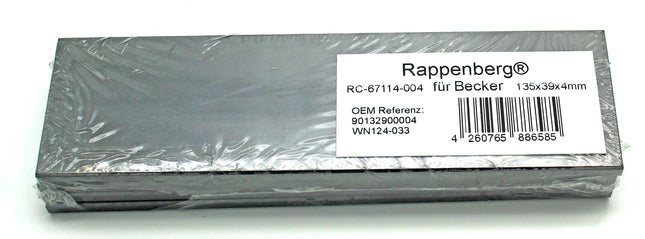 4 Kohleschieber, Drehschieber,  135x39x4 mm für Becker Vakuumpumpen KDT2.6, KVT2.6