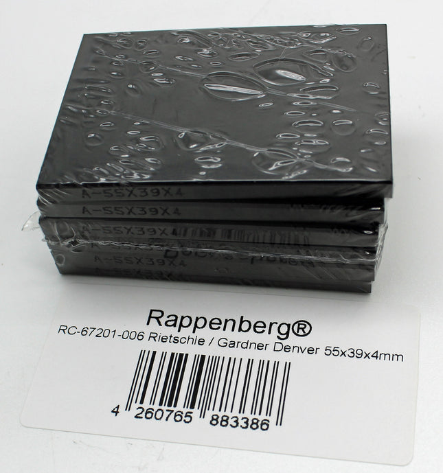 6 Kohleschieber, Drehschieber, 55x39x4 mm für Elmo Rietschle Vakuumpumpen DLT15, DTN15, DTN16, KLT15, TL15, TLV15, VLT15, VTN15, VTN16